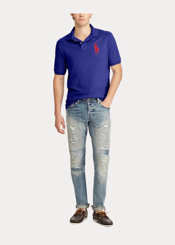 Men's Polo Ralph Lauren Custom Slim Fit Mesh Polos | 504127WYN